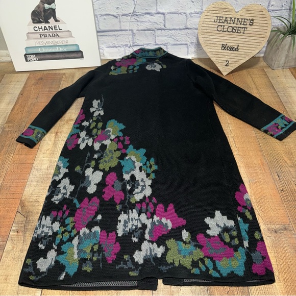 J.Jill Trailing Flowers Longline Duster Cardigan sweater - Picture 6 of 13